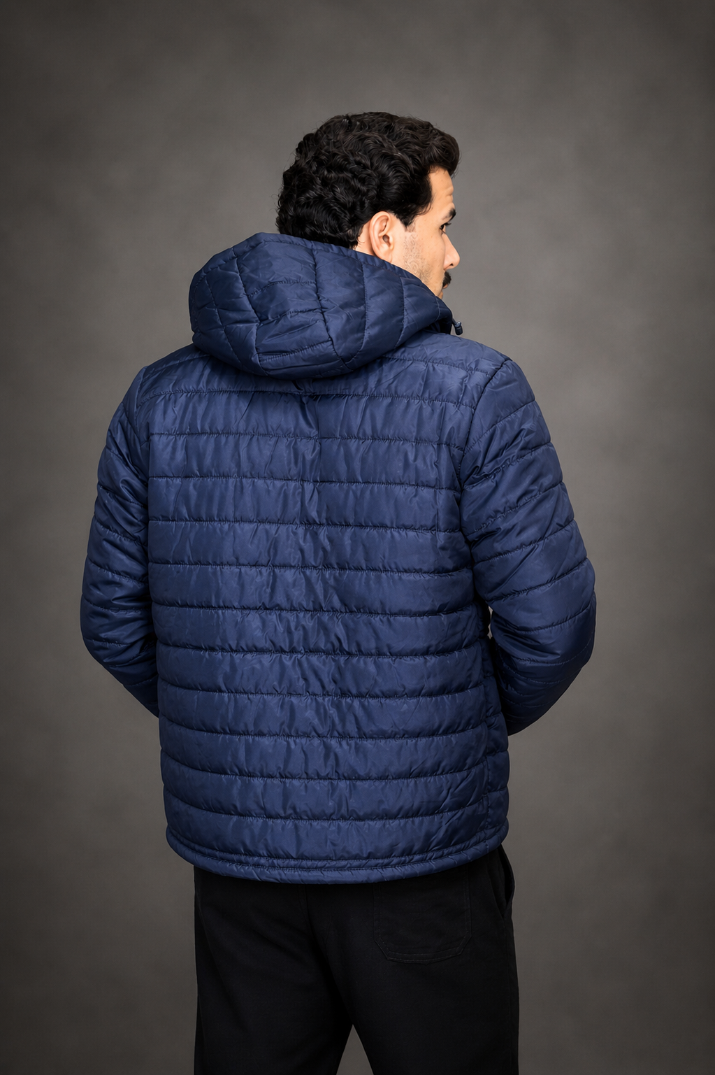 Jaqueta Essencial Puffer Ogochi Masculina com Zíper e Gorro Removível
