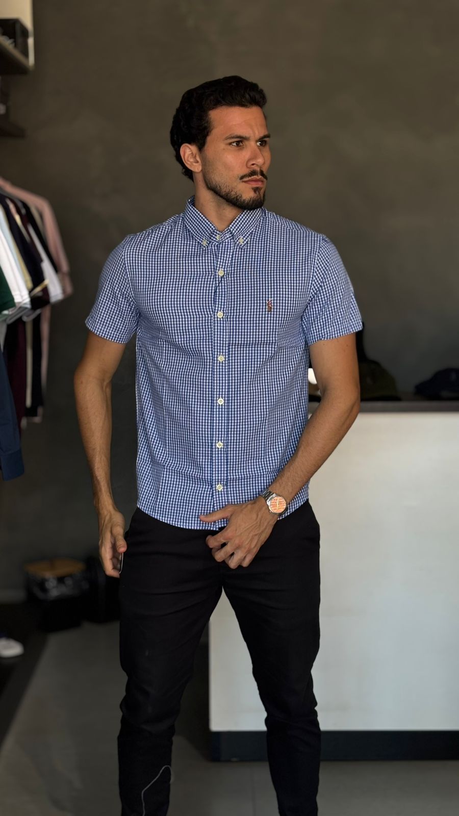 CAMISA XADREZ MANGA CURTA