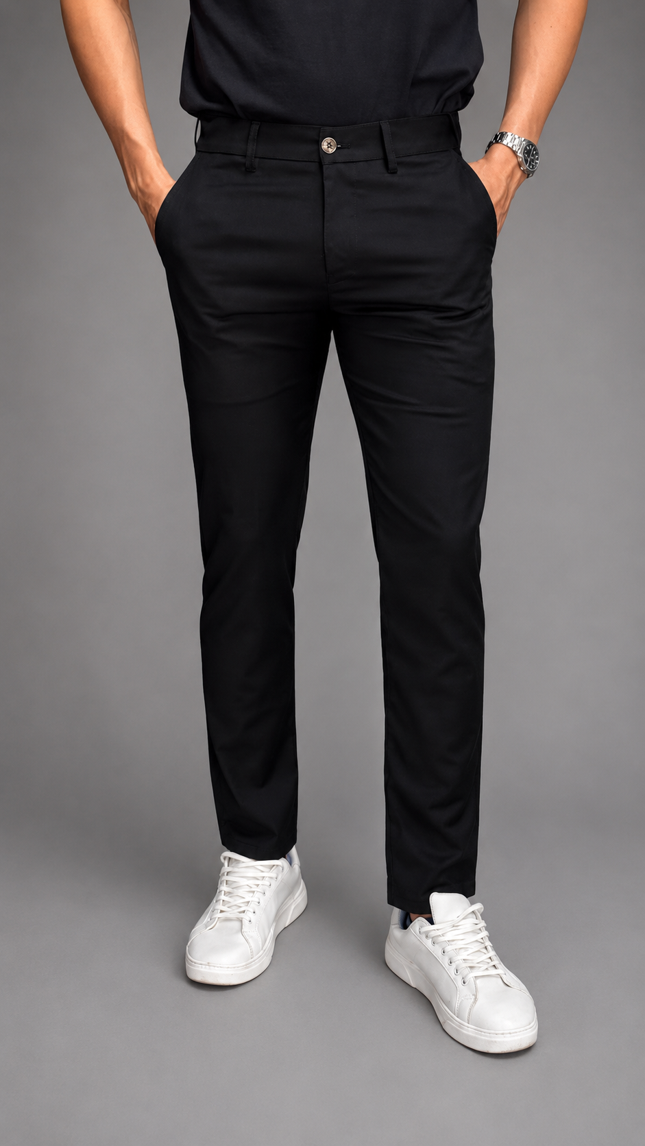 Calça Social Vegas New Tech Slim Fit com Ajuste Lateral